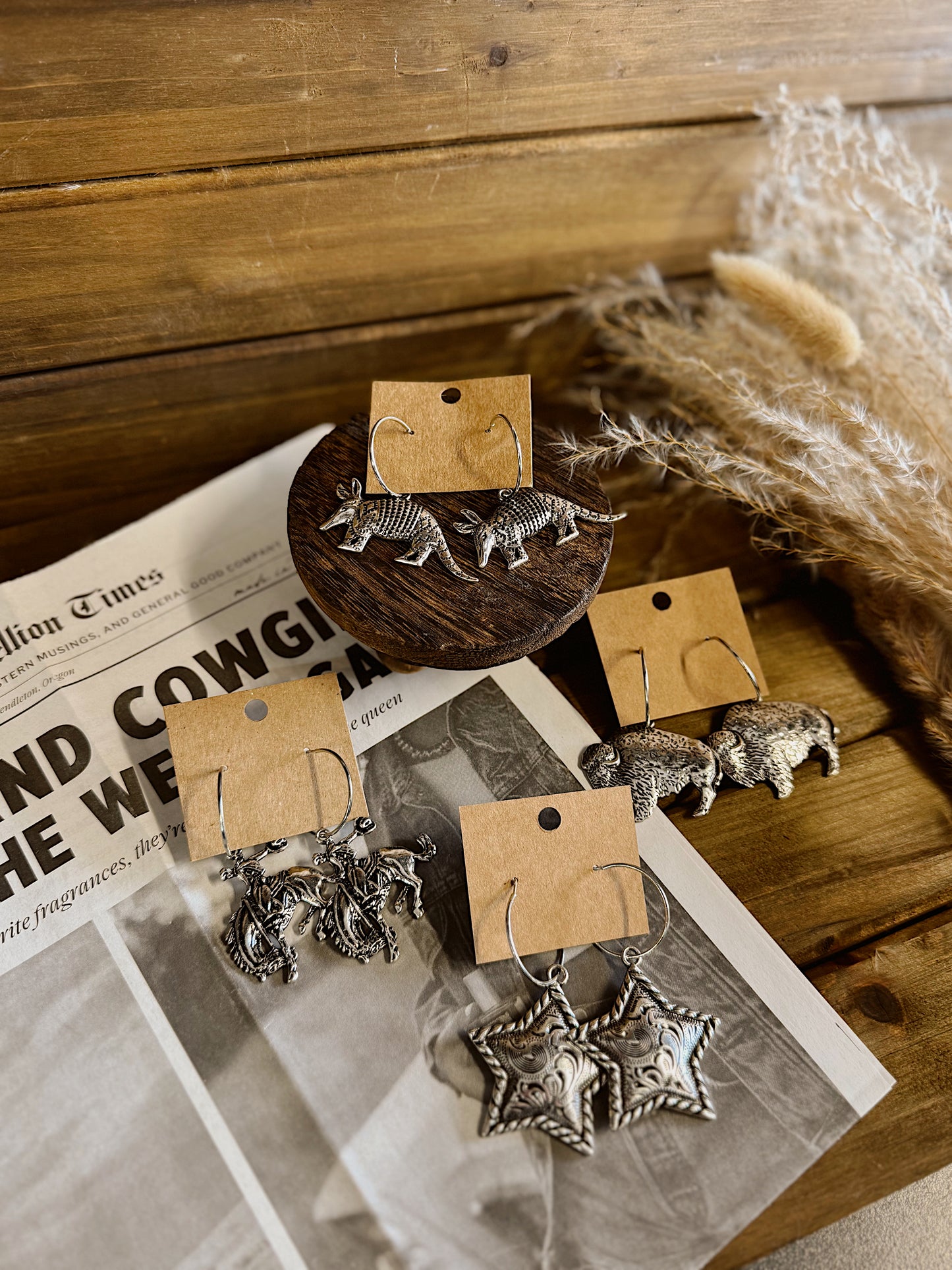 Wild Range Silver Earring Set