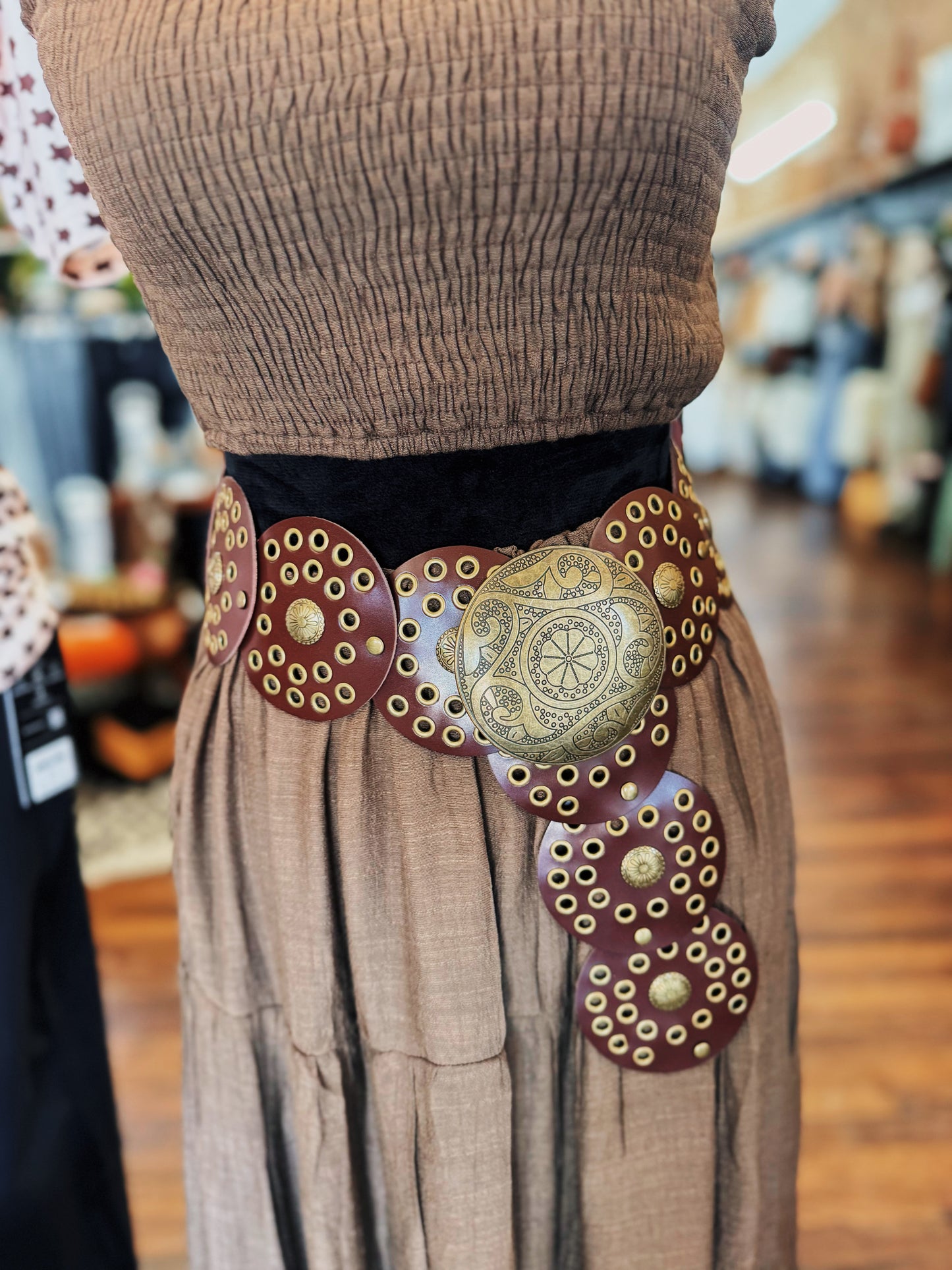 Stacked & Studded Concho Belt