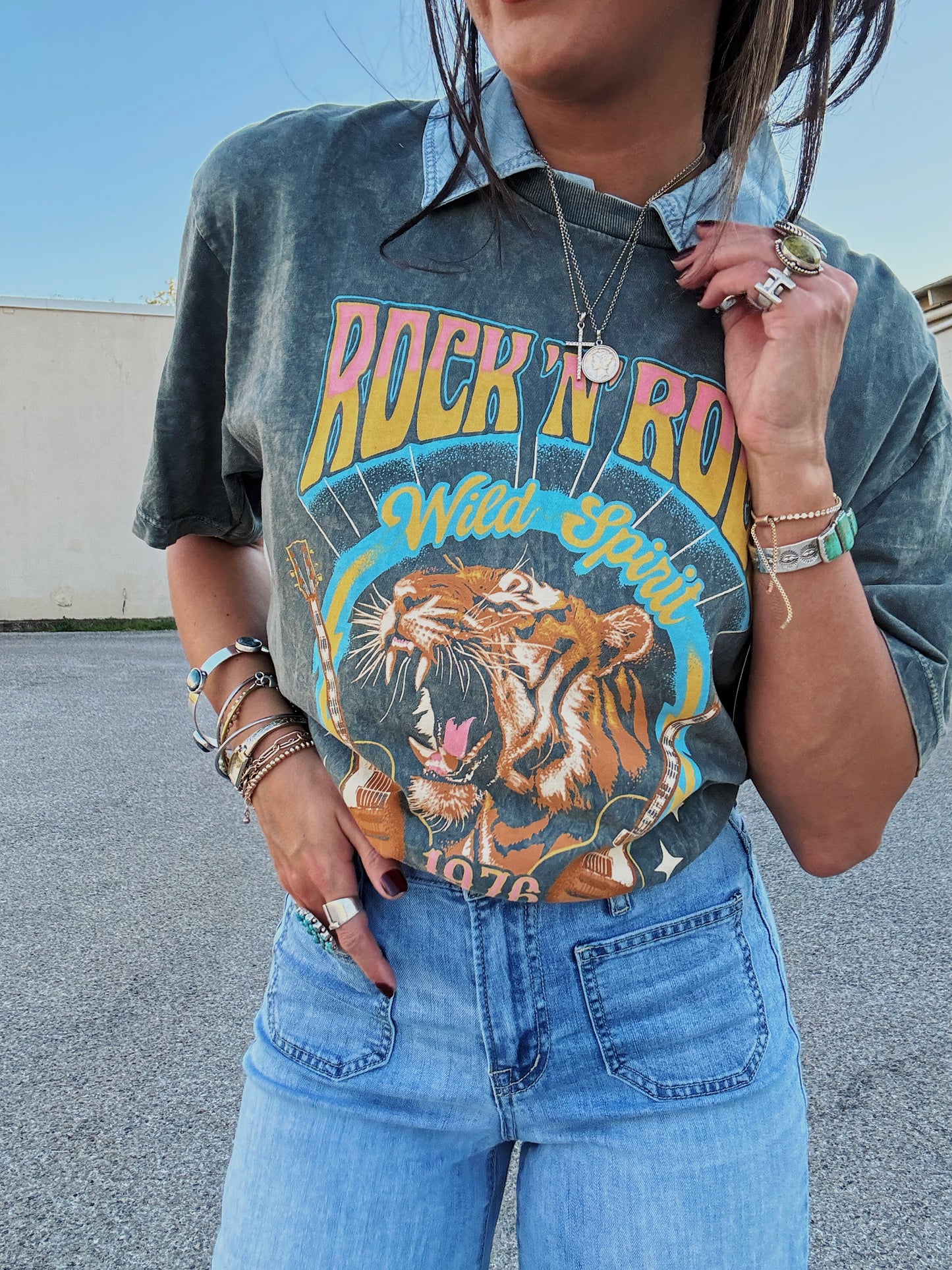Rock and Roll Tiger Graphic Tee