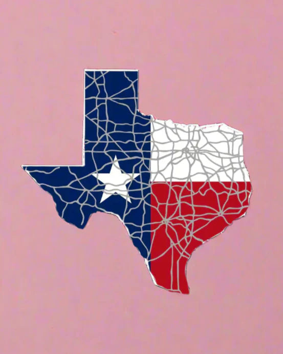 Texas Flag Roadtrip Sticker