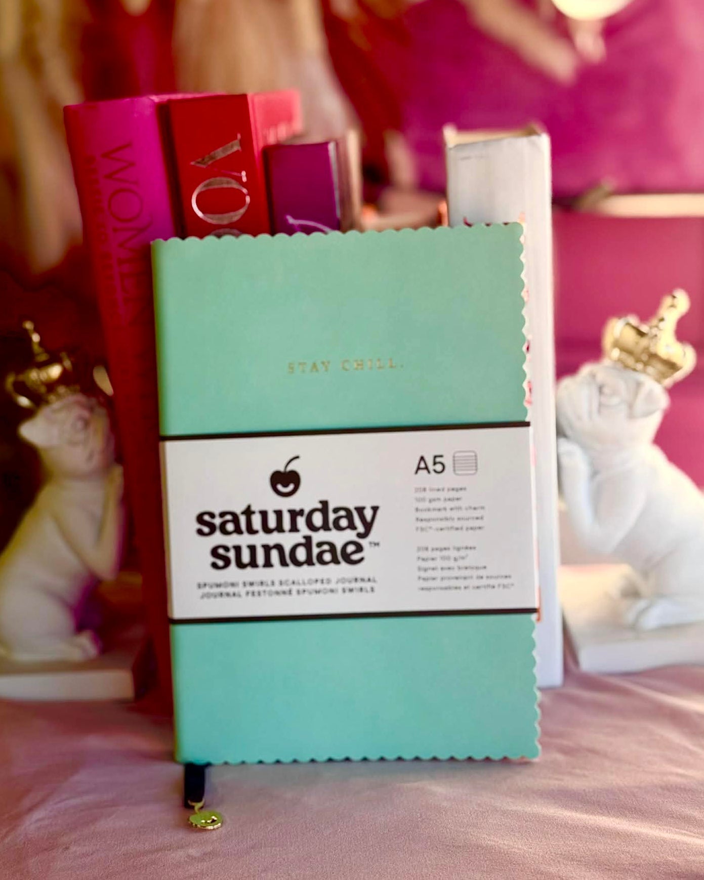 Mint Chip Scalloped Journal