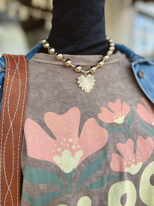 Desert Mirage Heart Pendant Necklace