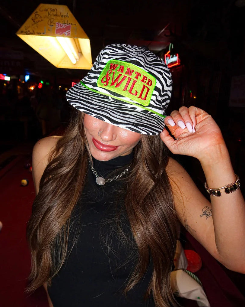 Wanted & Wild Zebra Trucker Hat