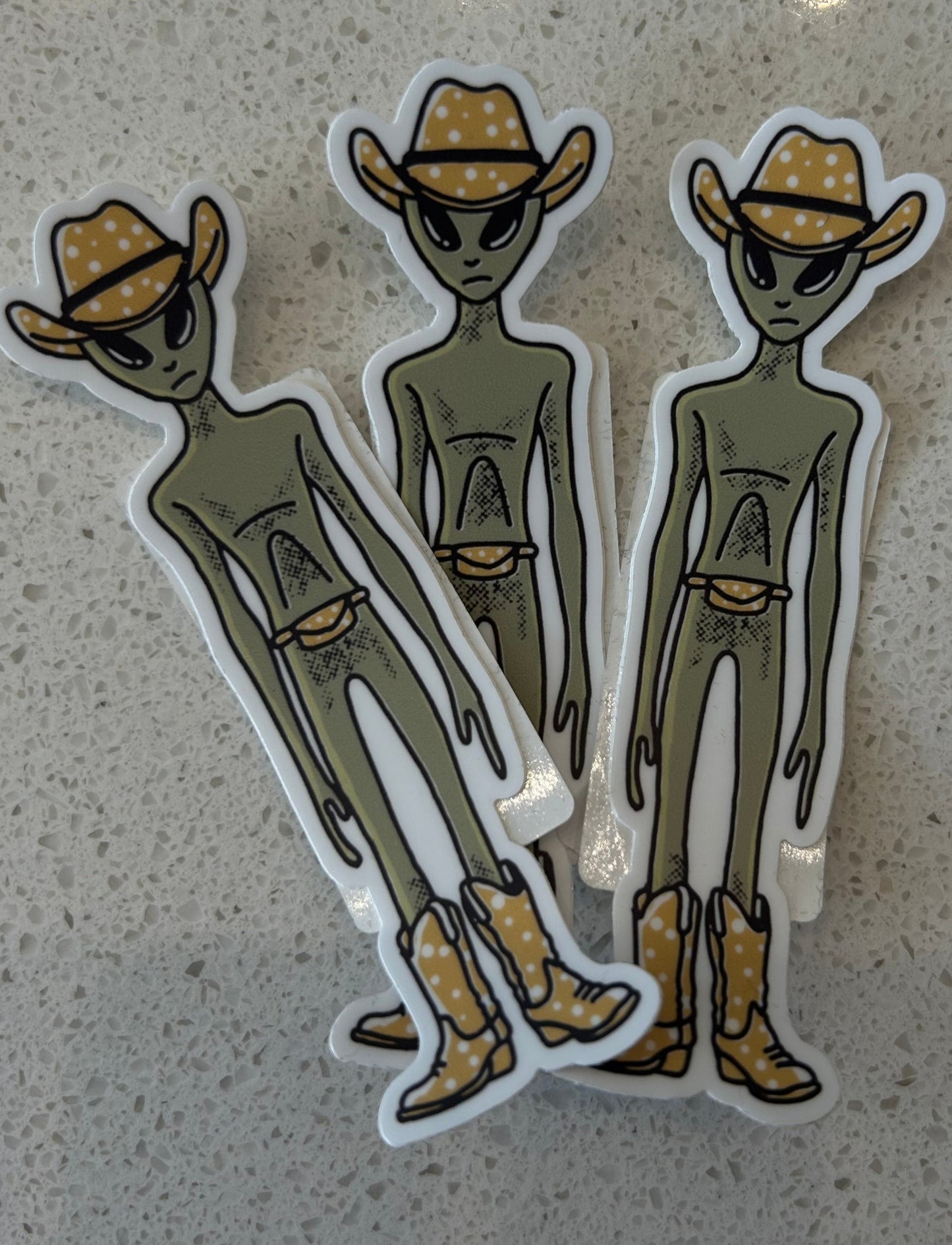 Alien Cowboy Sticker