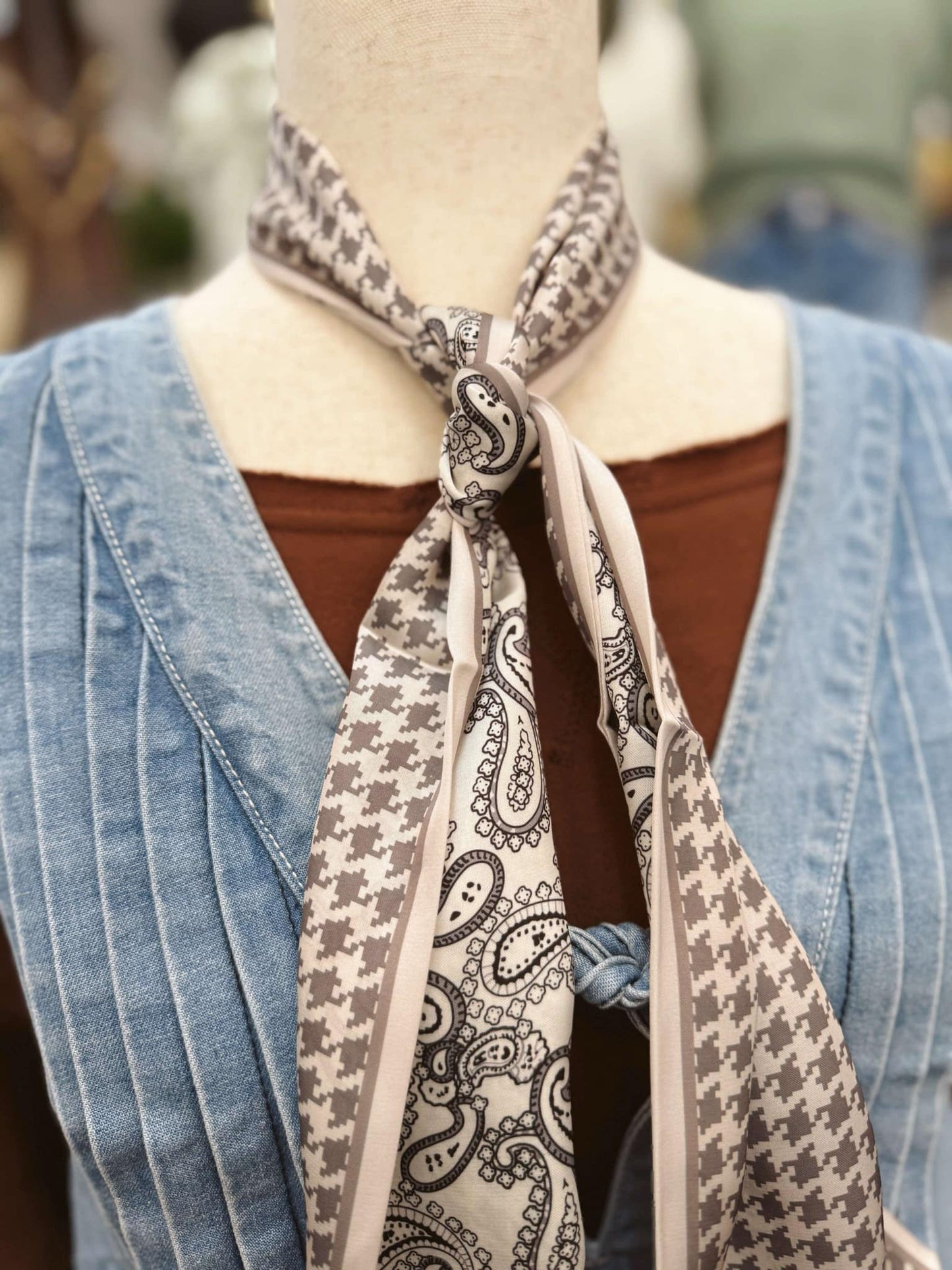 Ash & Noir Paisley Bandana