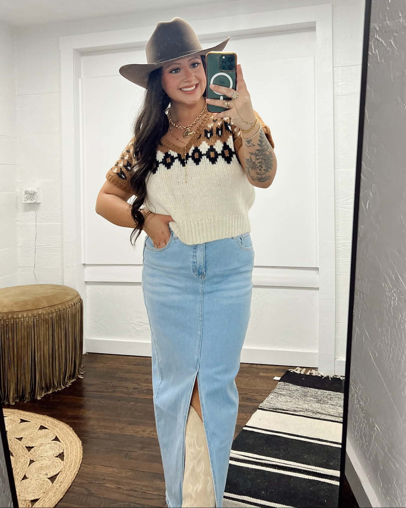 The Hattie Front Slit Maxi Skirt