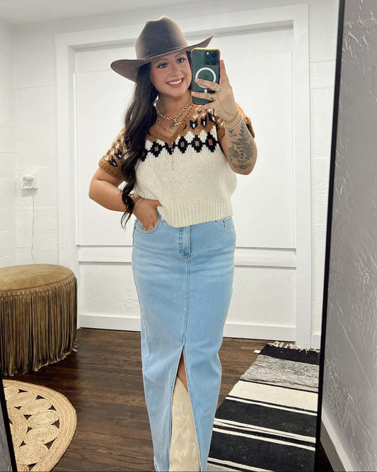 The Hattie Front Slit Maxi Skirt