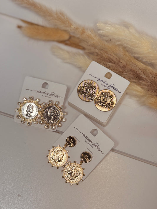 The Queen's Coin Earrings