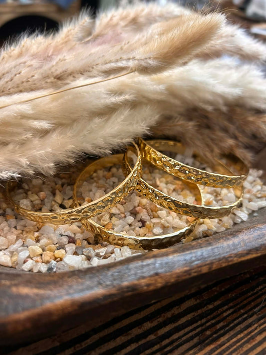 The Jen 18K Hammered Bracelet