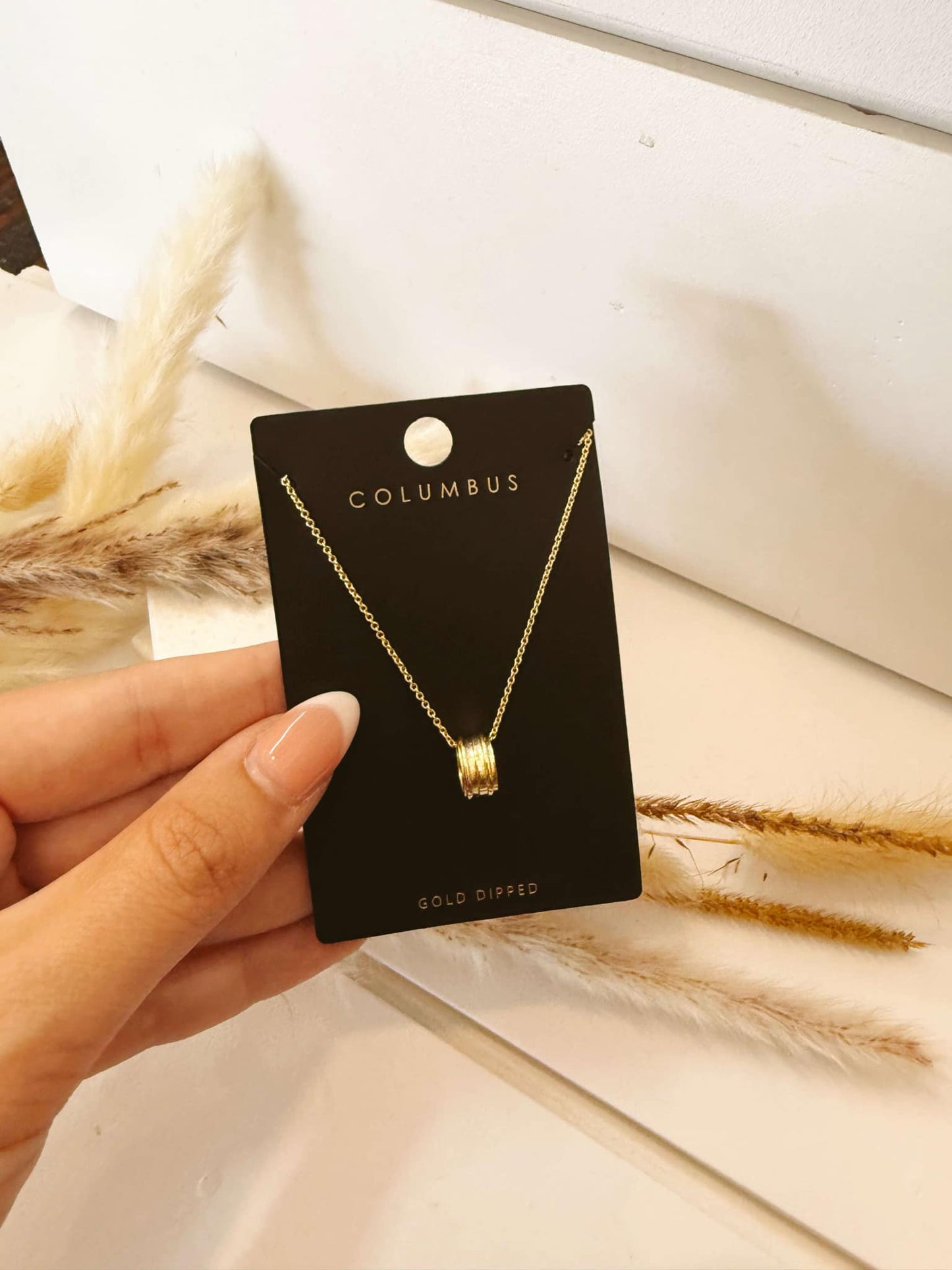Golden Circle Pendant Necklace