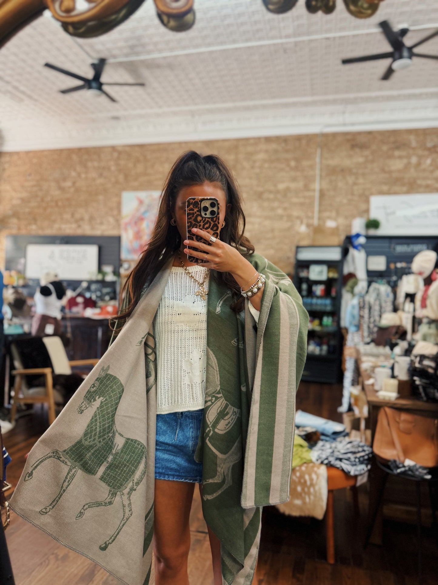 Equestrian Horse Wrap Shawl