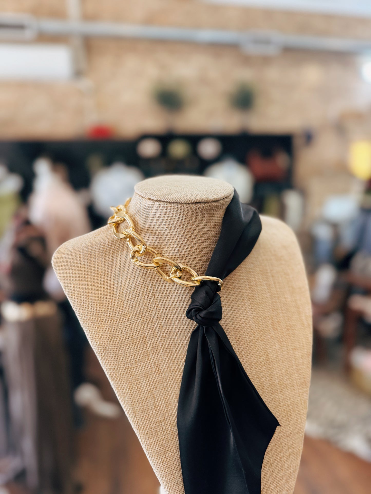 Gold Links Scarf Slide Chain