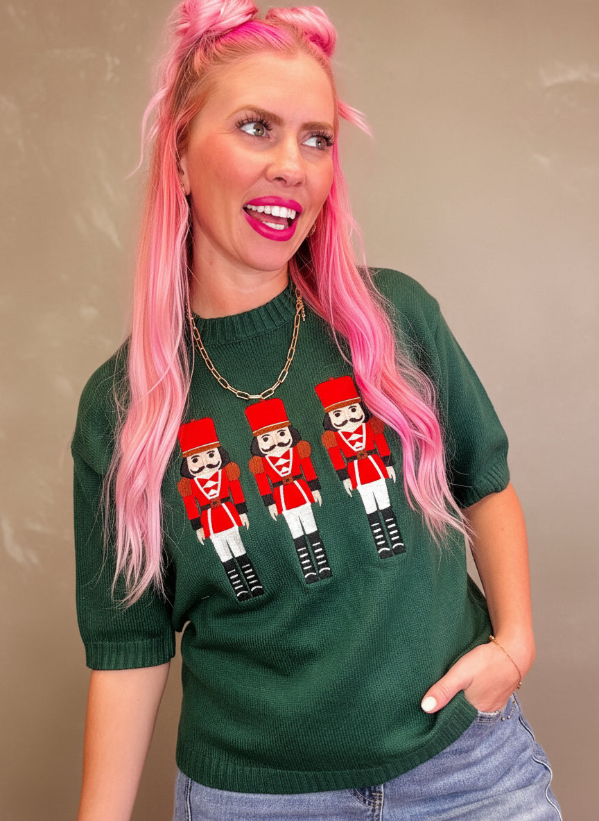 The Green Nutcracker Sweater