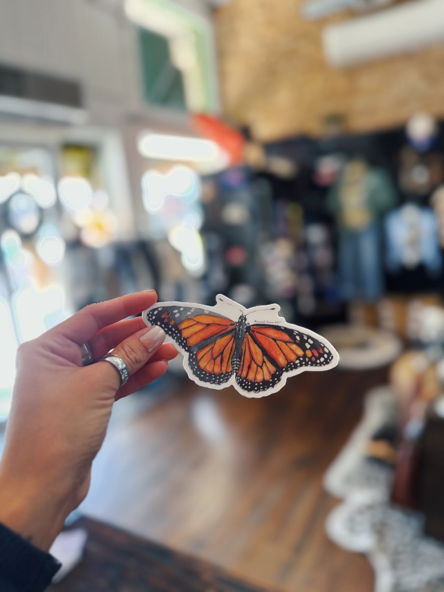Monarch Butterfly Watercolor Sticker