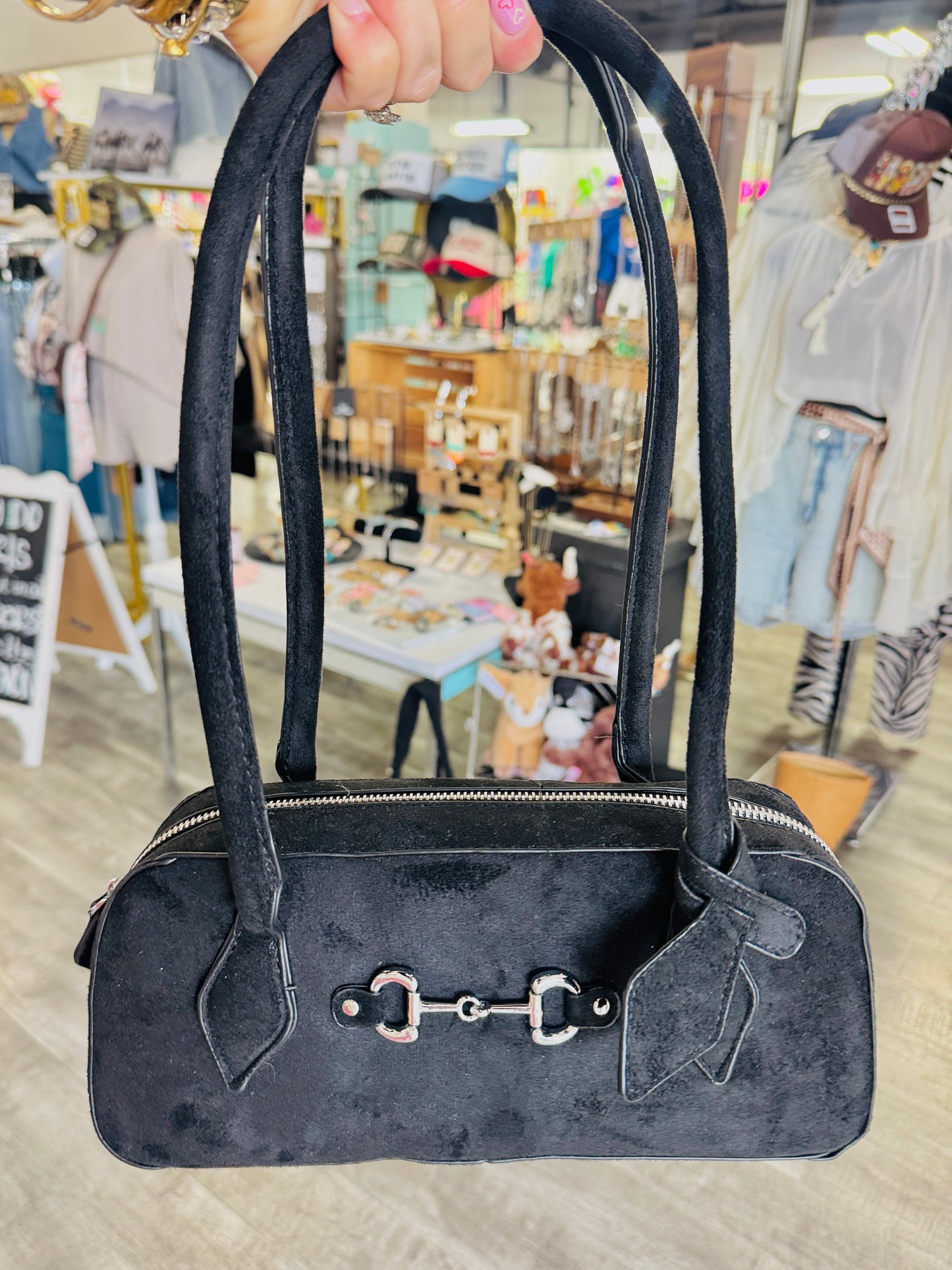 Palomino Snaffle Bit Suede Purse