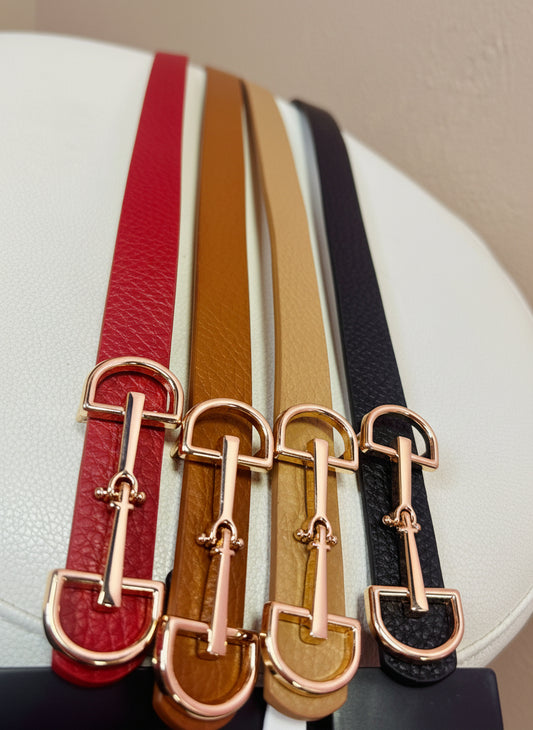 Equestrian Elegance Skinny Belt