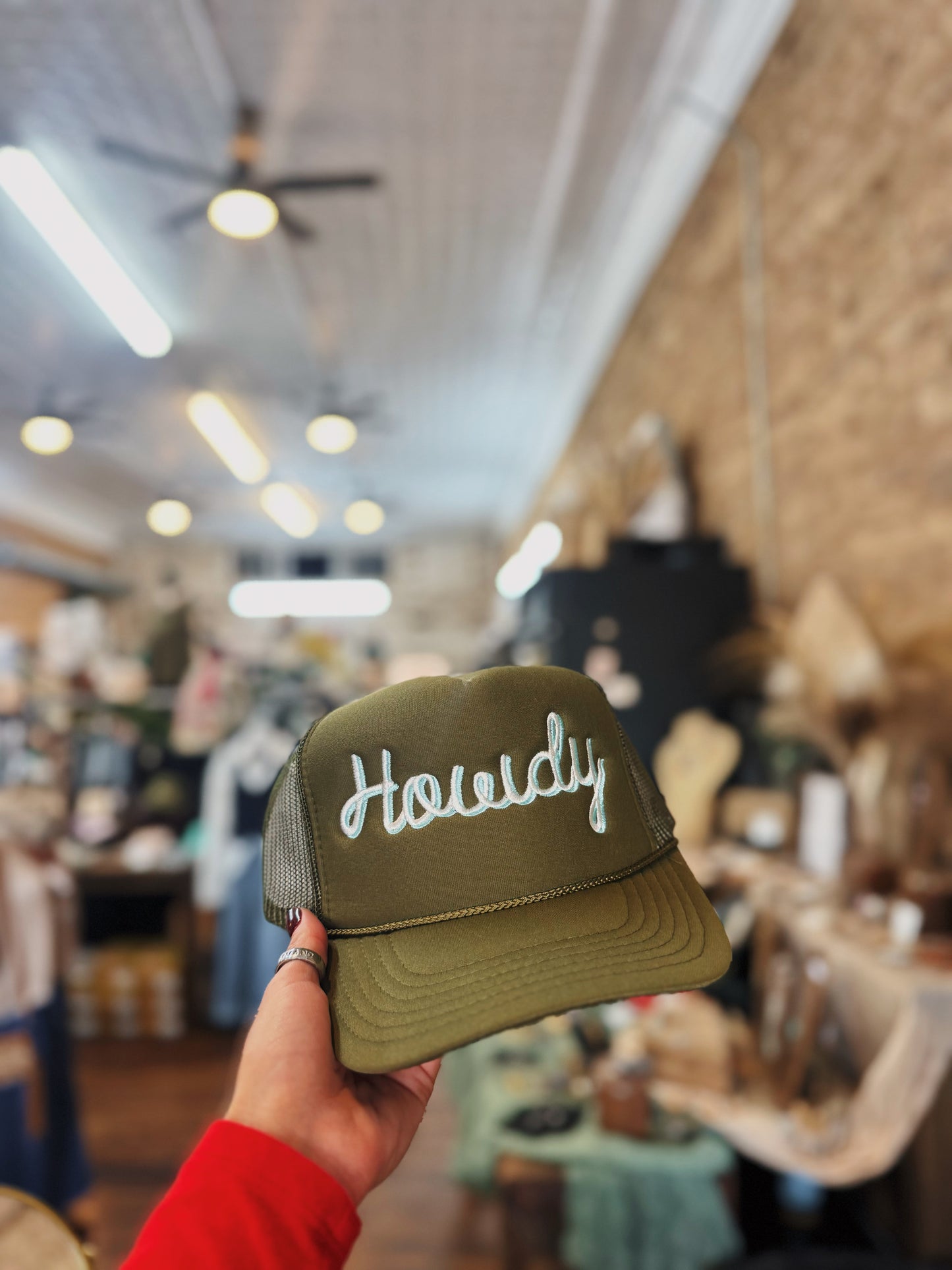 Howdy Embroidered Trucker Hat