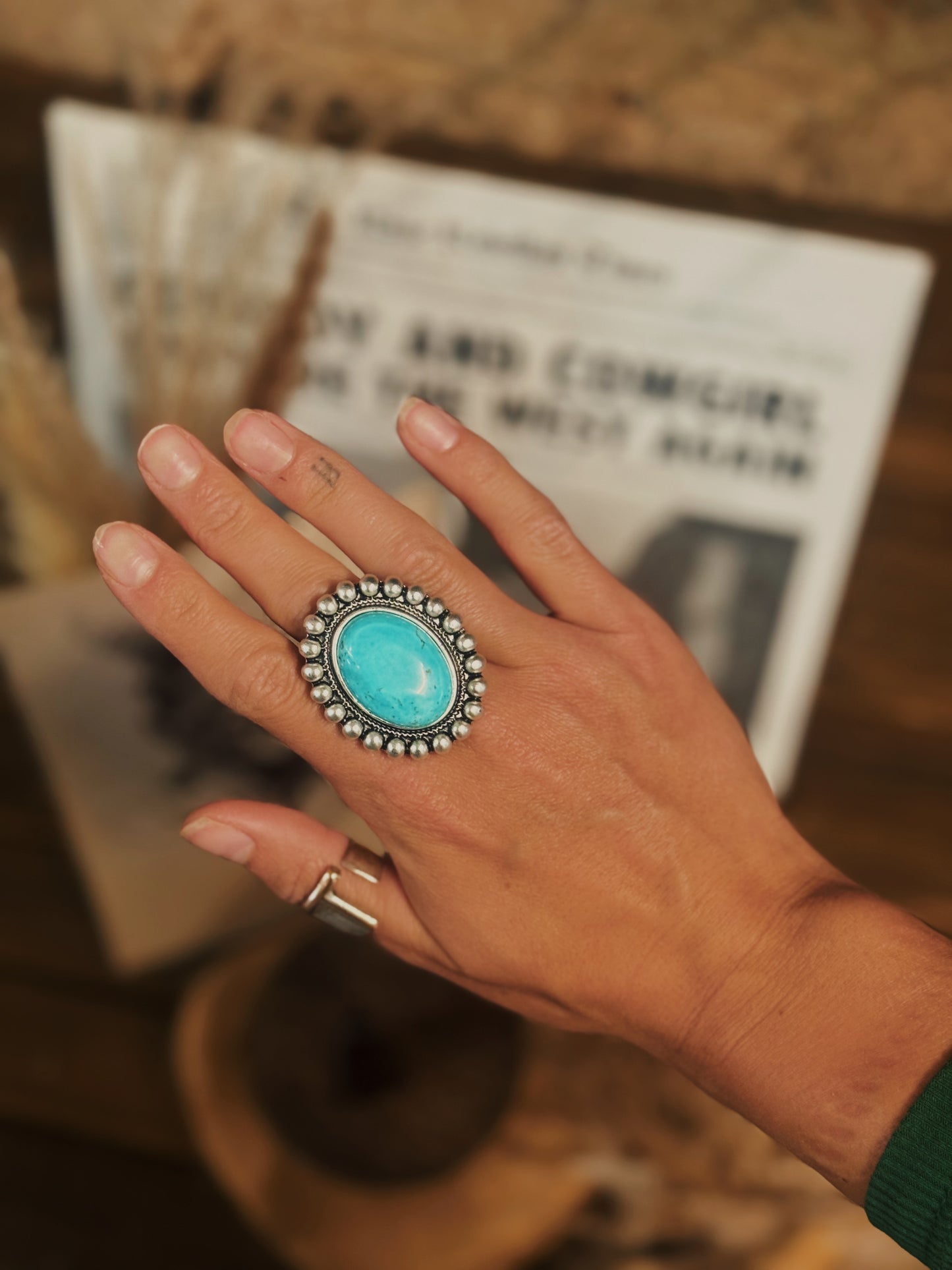 Desert Queen Statement Turquoise Ring