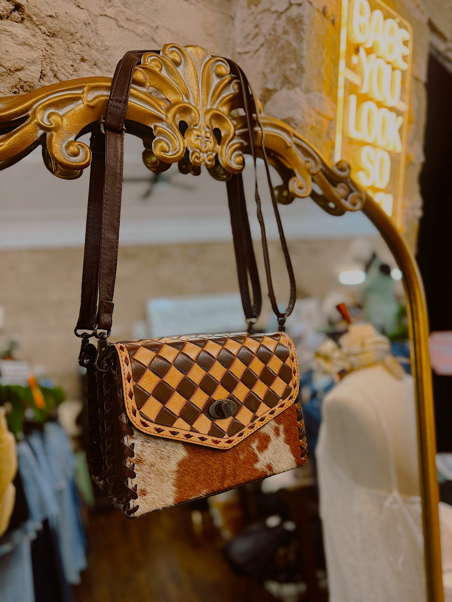 The Saddle Check Crossbody