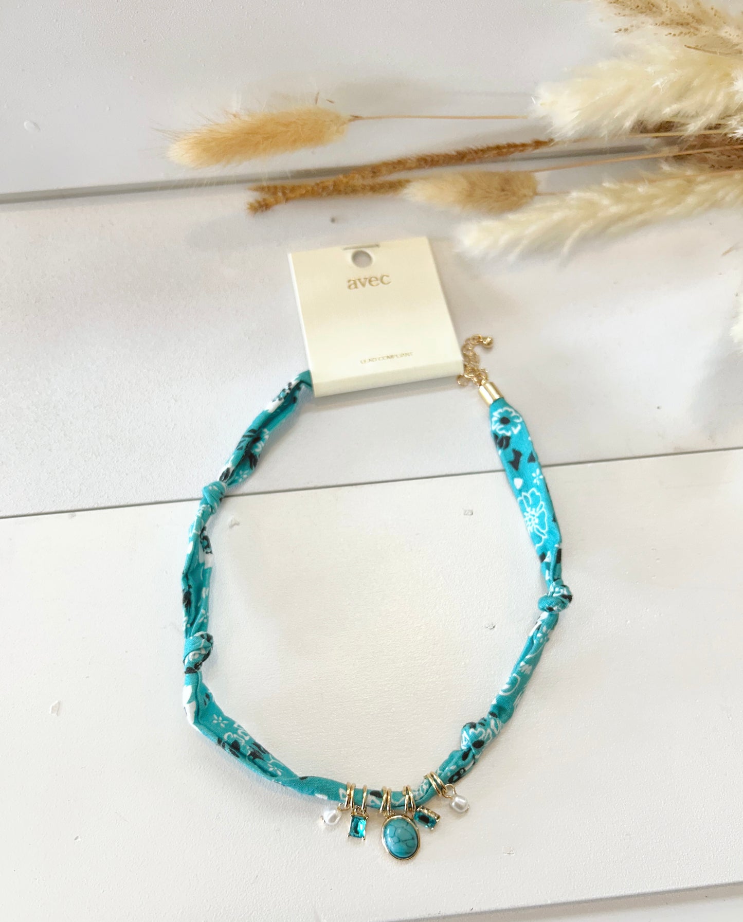 Turquoise Trail Charm Necklace