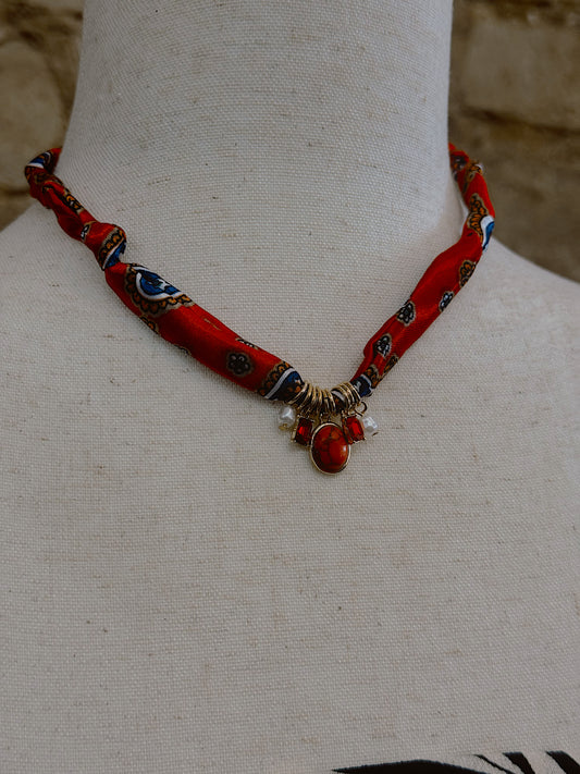 Red Ruby Charm Necklace