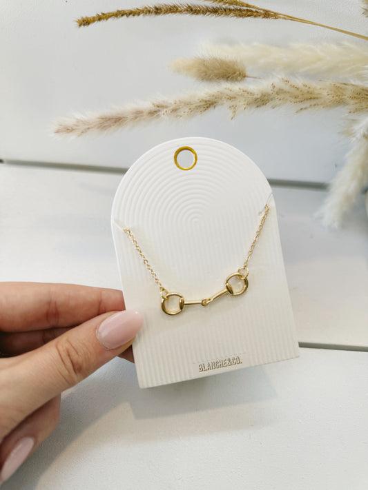 Simply Golden Horsebit Necklace