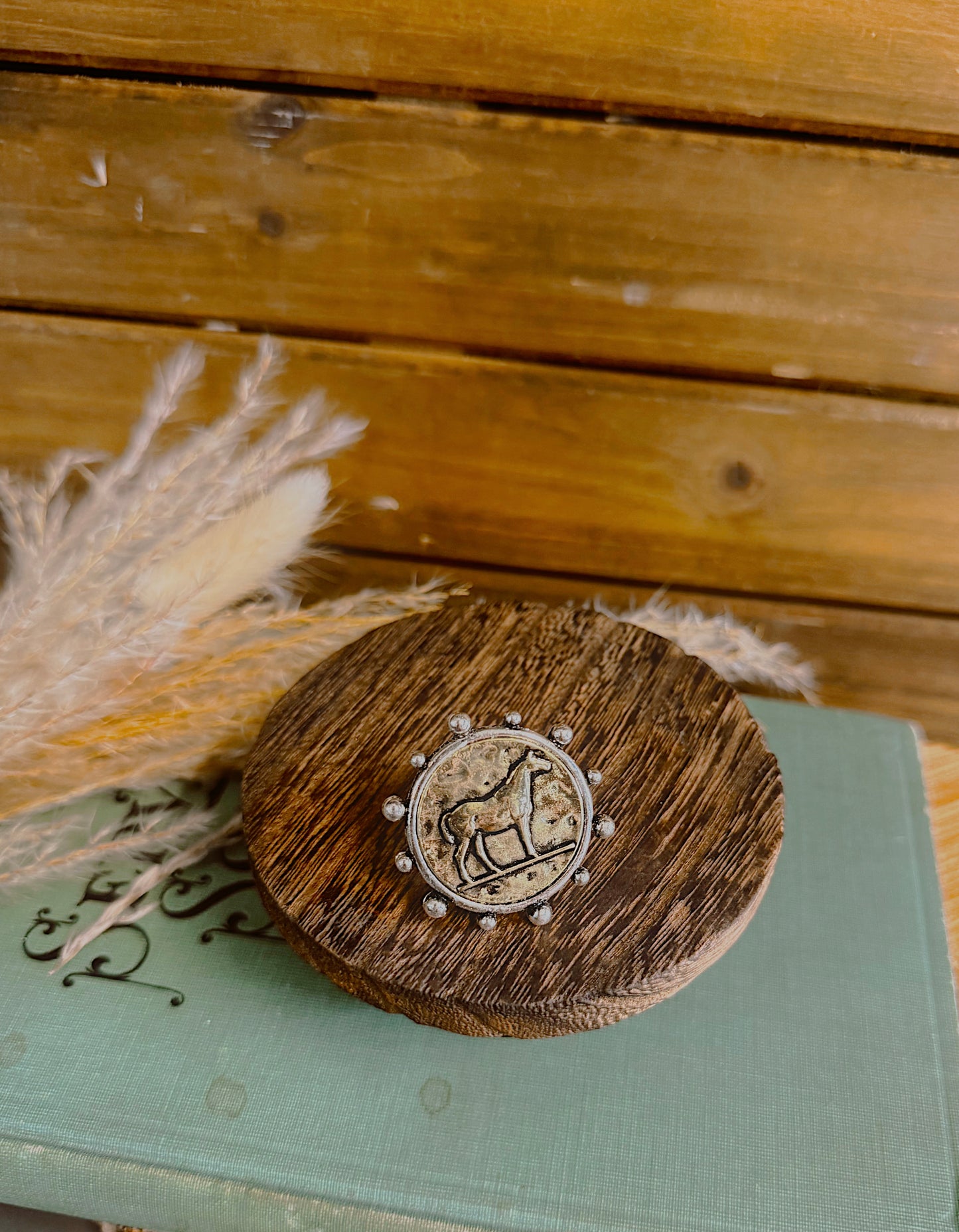 Western Horse Coin Ring