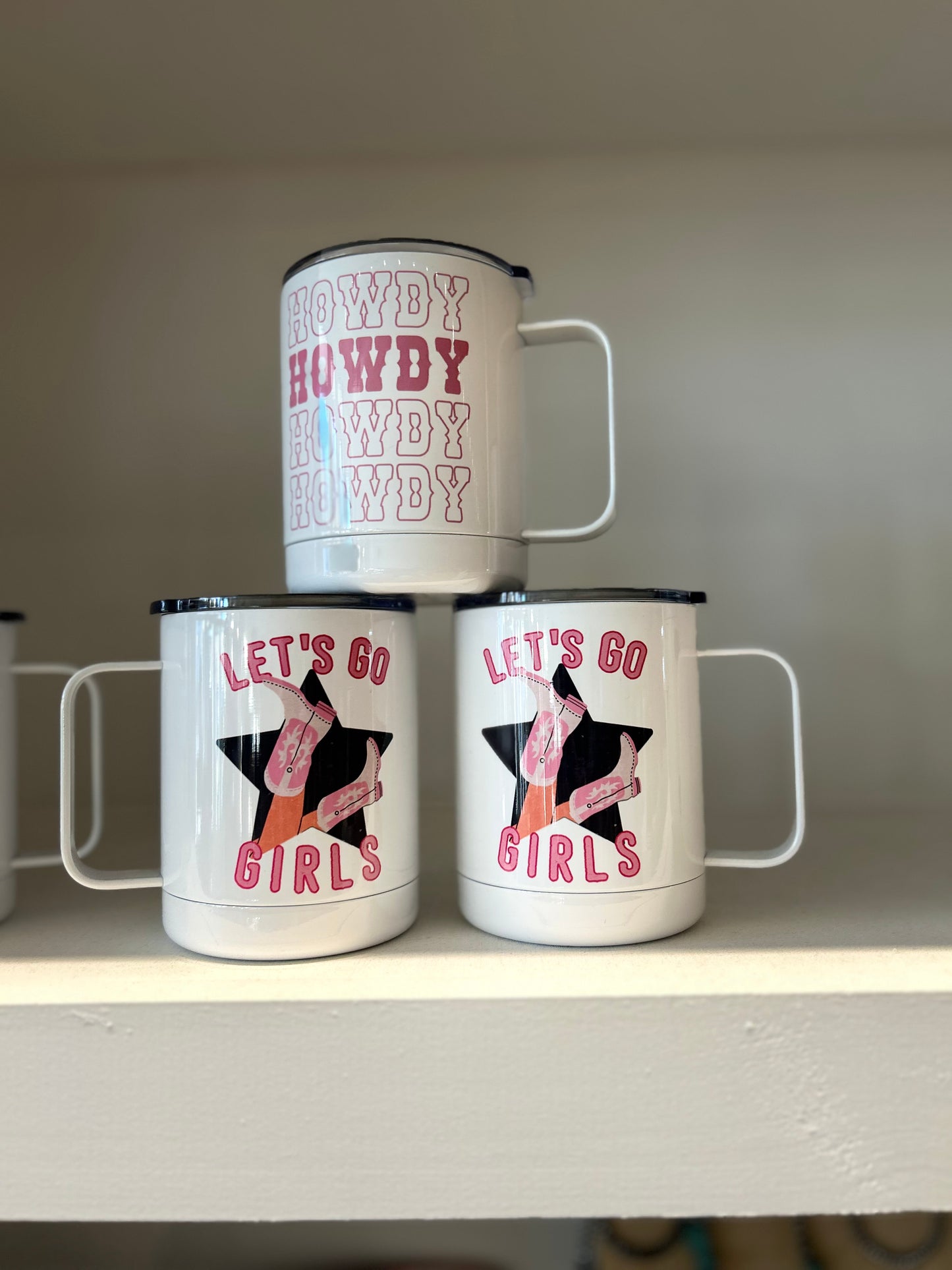 Pink Howdy Travel Mug