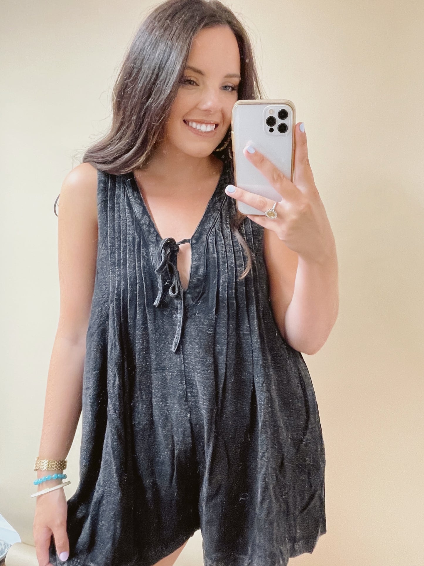 The Jessica Pleated Romper