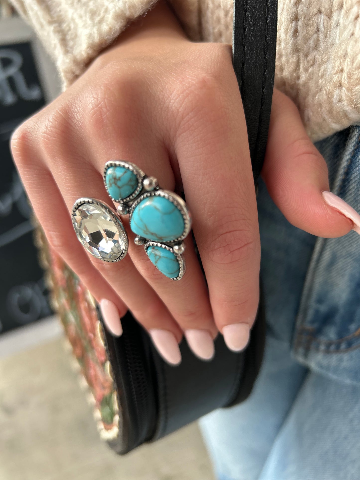 The Miranda Turquoise Diamond Ring