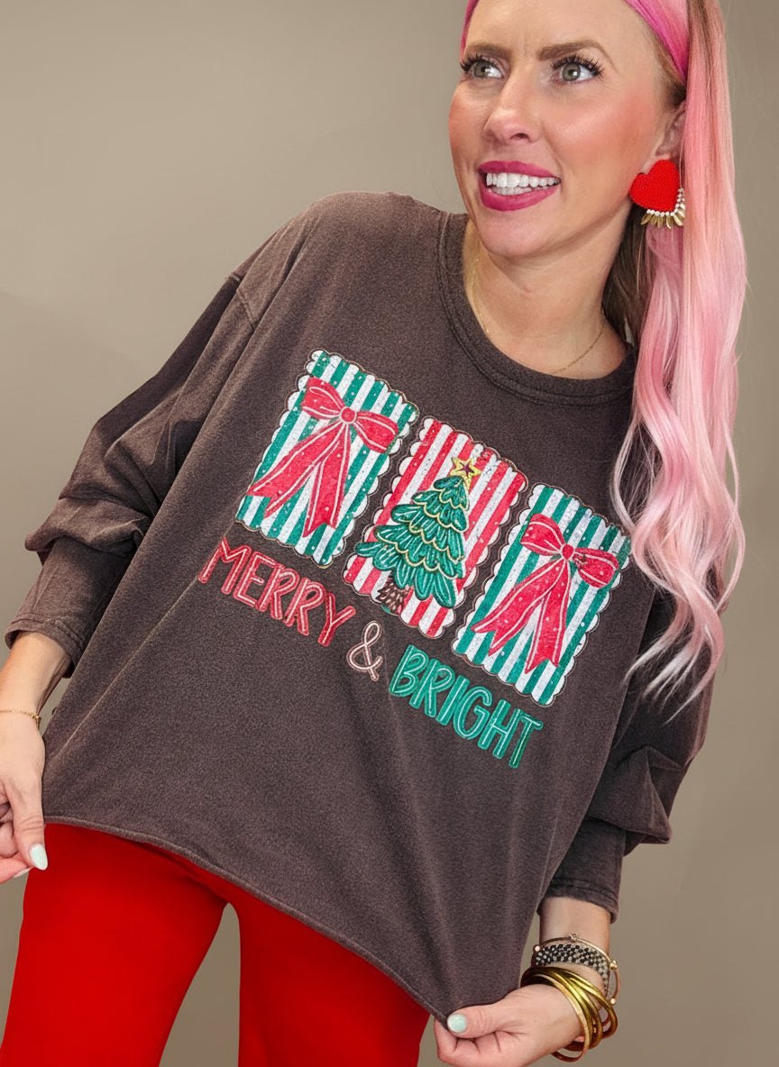 Merry & Bright Long Sleeve Top