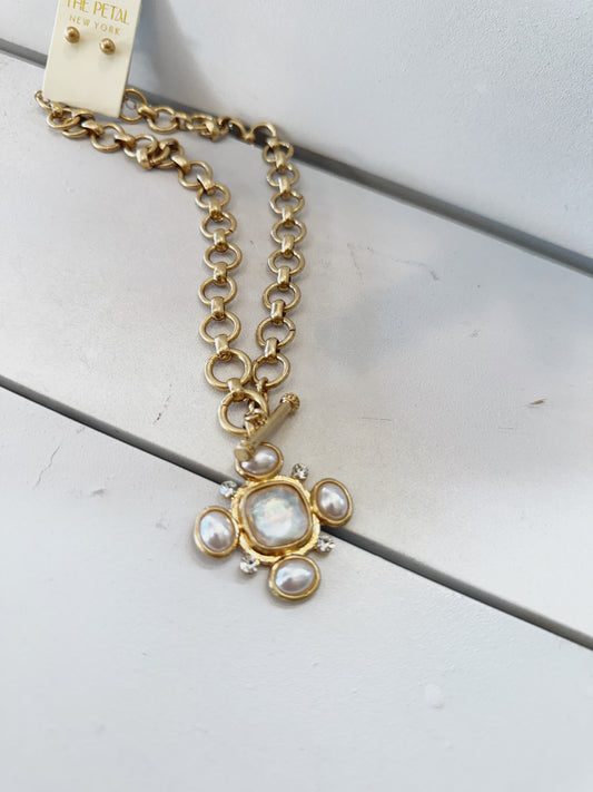 Golden Grace Cross Necklace