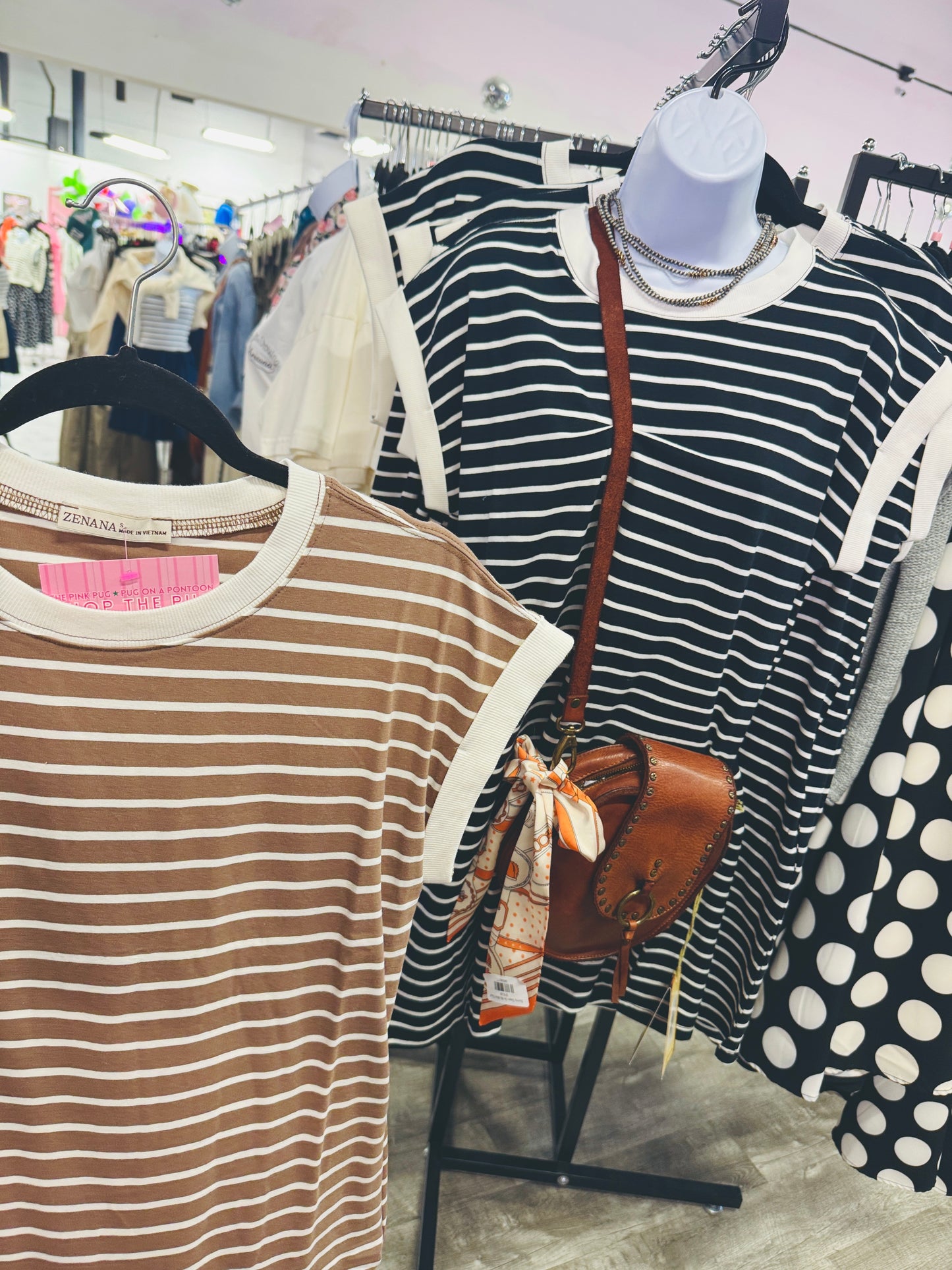 The Main Character Stripe Tee Dress