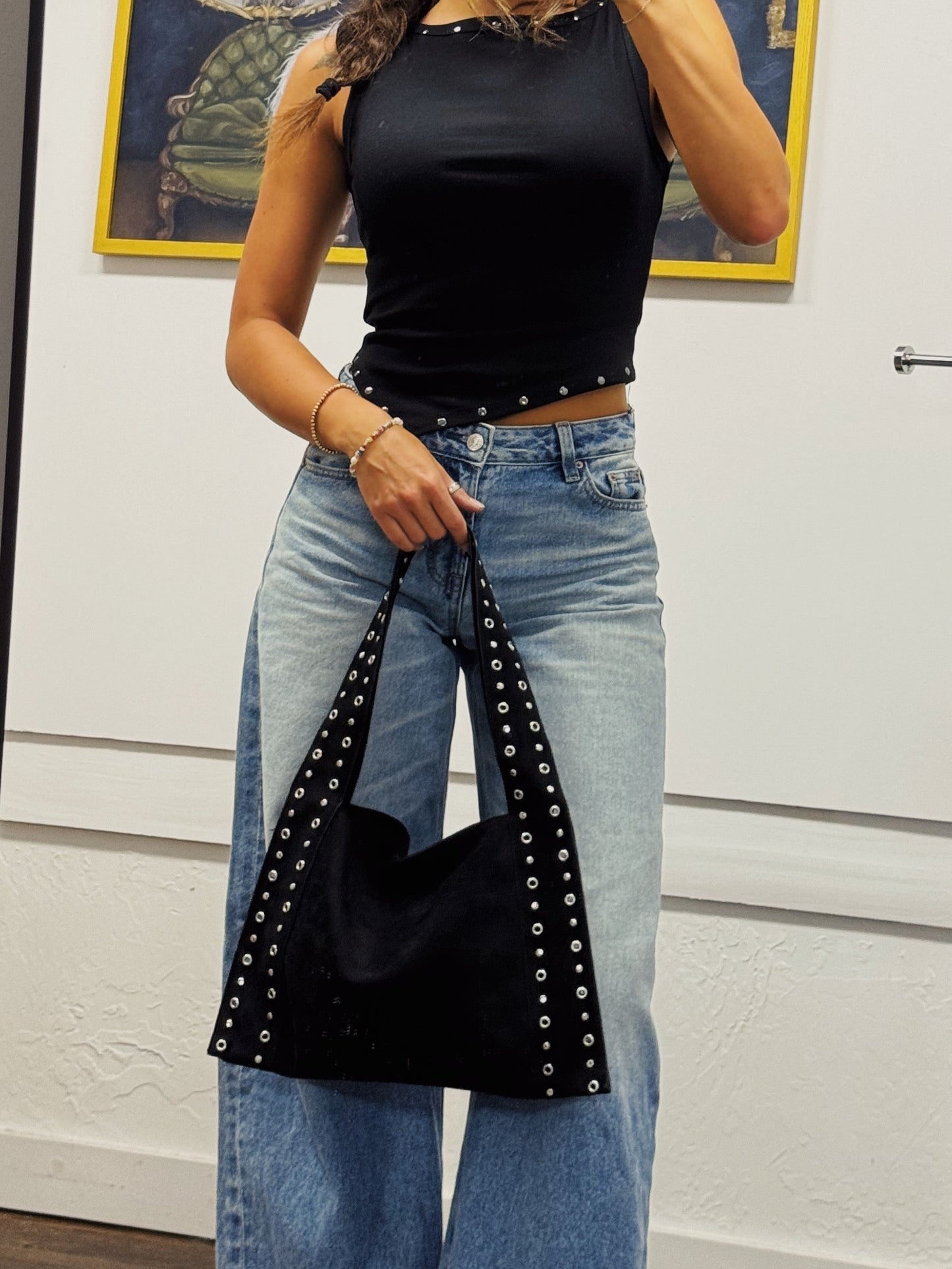 The Riley Stud Shoulder Bag
