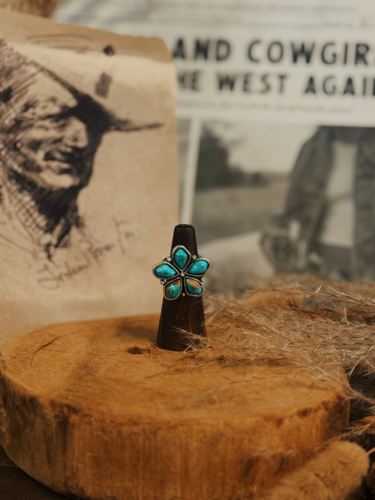 Desert Flower Turquoise Ring