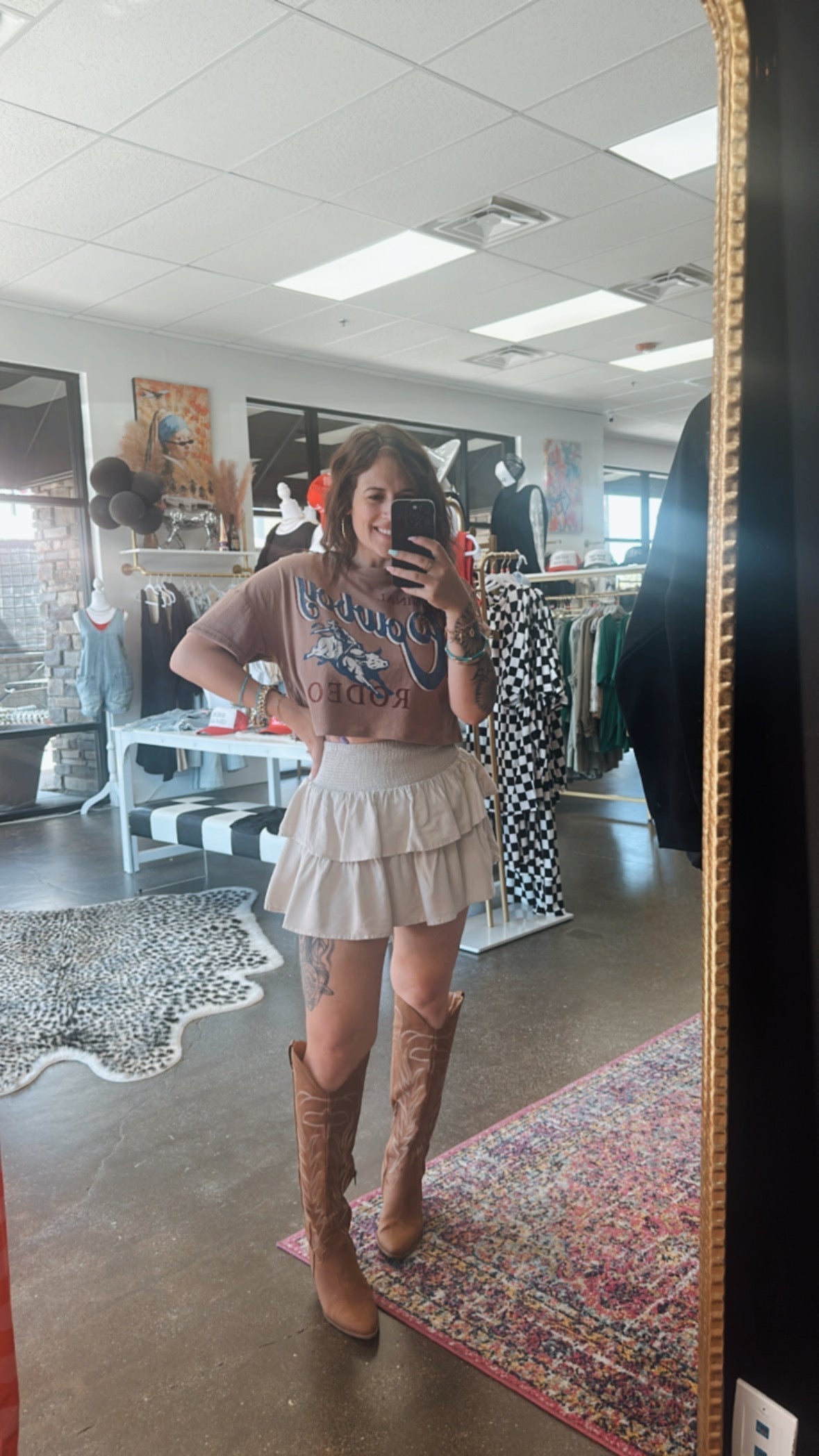 The Preslie Ruffle Mini Skirt