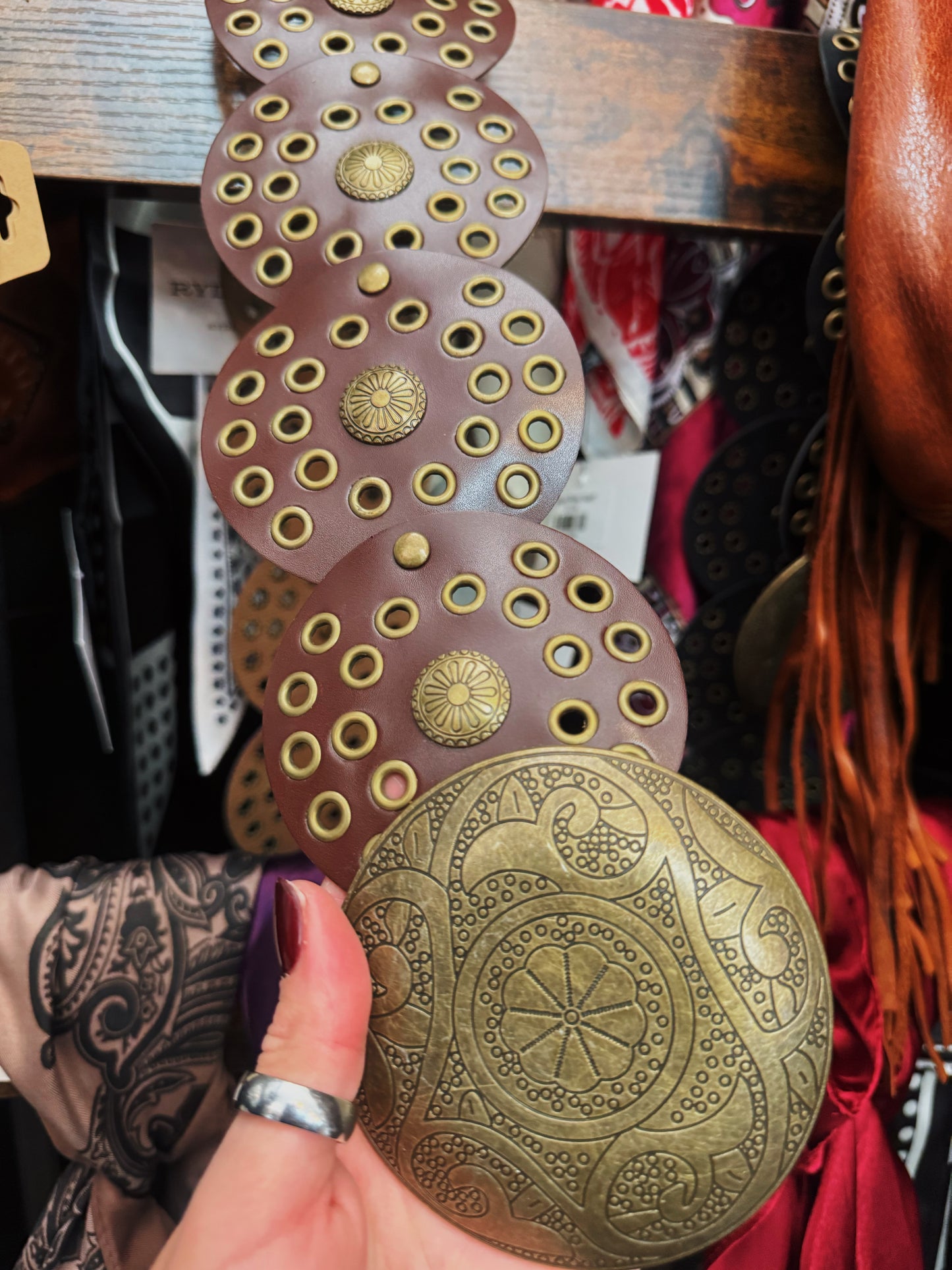 Stacked & Studded Concho Belt