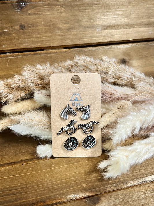 Wild Horses Earring Set