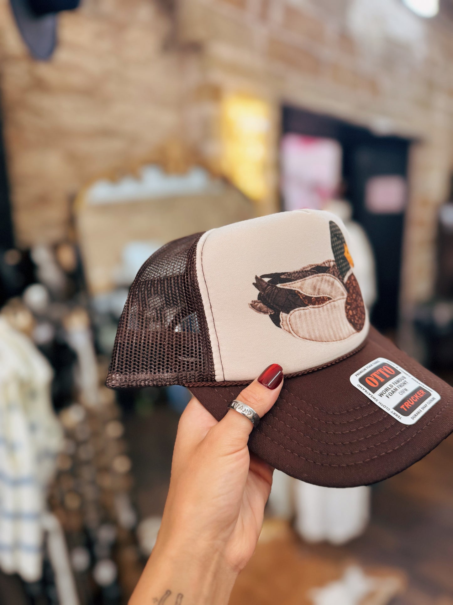 Granny's Faux Patchwork Mallard Trucker Hat