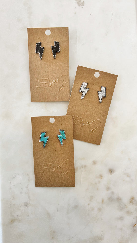 The Lighting Strike Stud Earrings