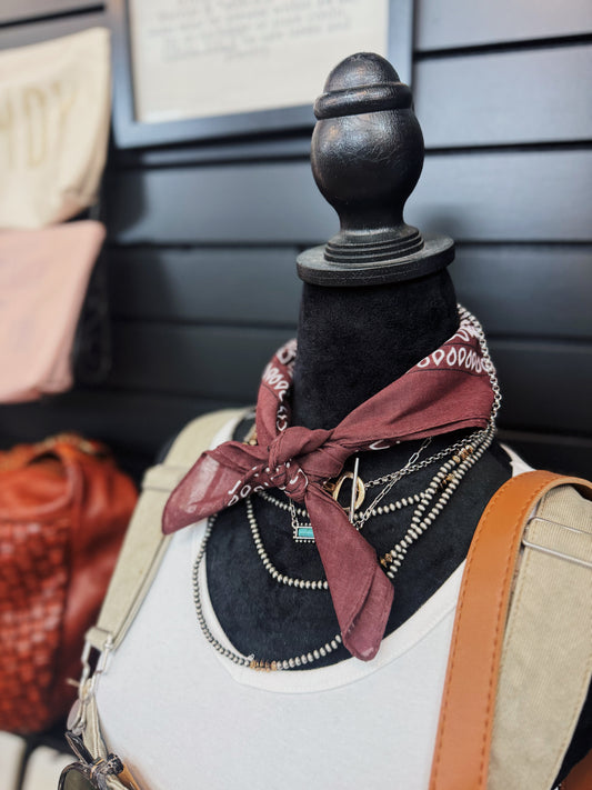 Chocolate Paisley Bandana