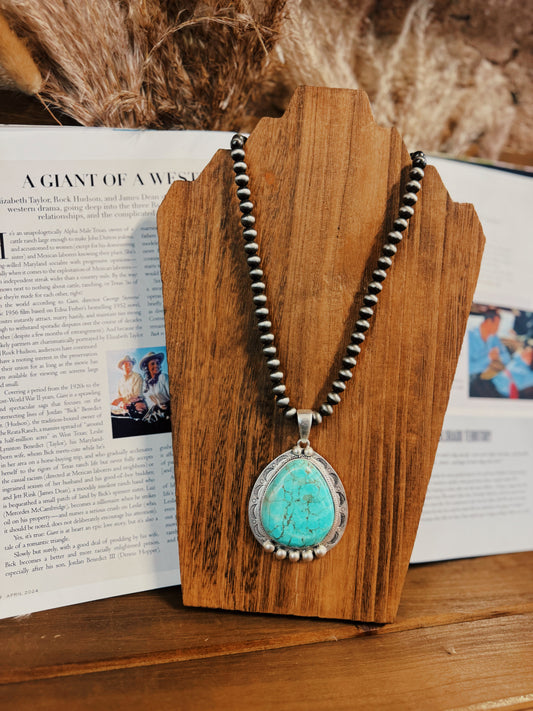 Riley Teardrop Turquoise Necklace