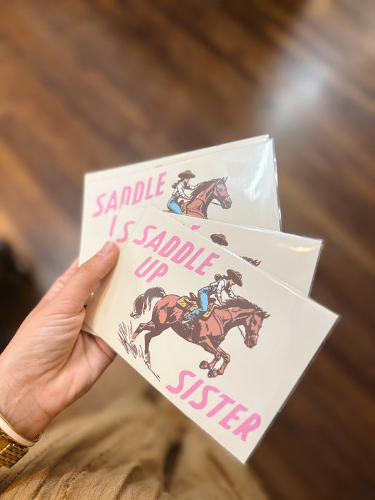 Saddle Up Sister Postcard