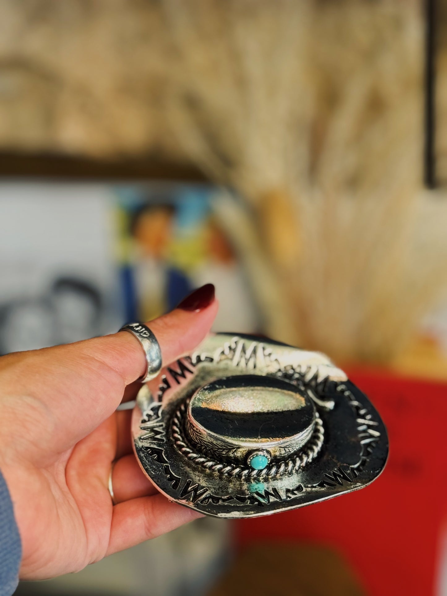 Cowboy Hat Belt Buckle