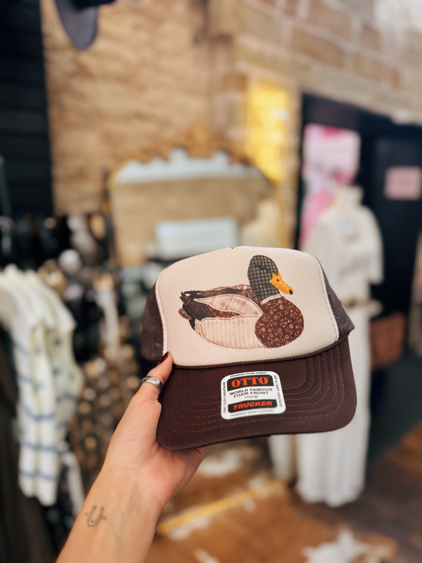 Granny's Faux Patchwork Mallard Trucker Hat