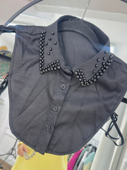 Black Pearl Fake Collar Dickey