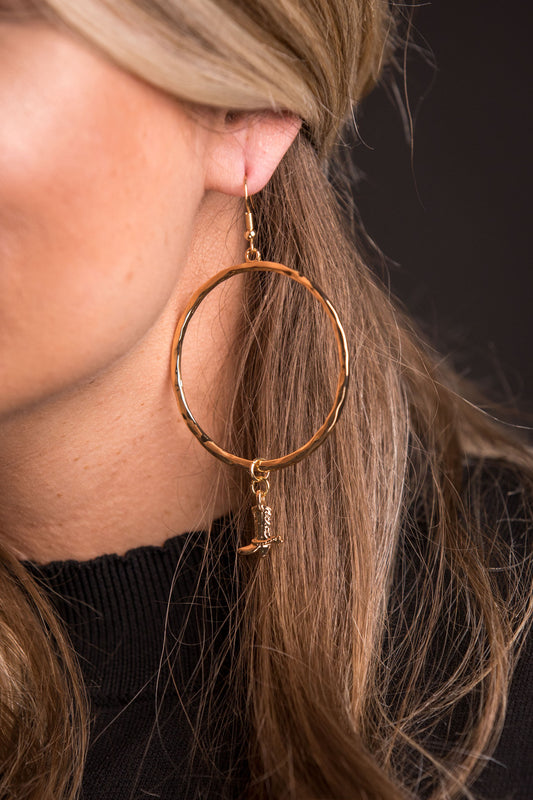 The Nola Charm Hoop Earring