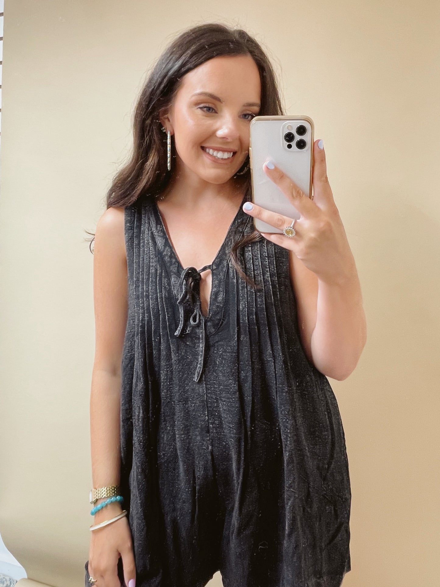 The Jessica Pleated Romper