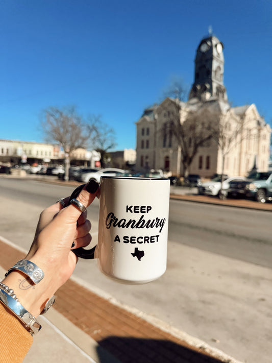 Keep Your Town A Secret Granbury Mug