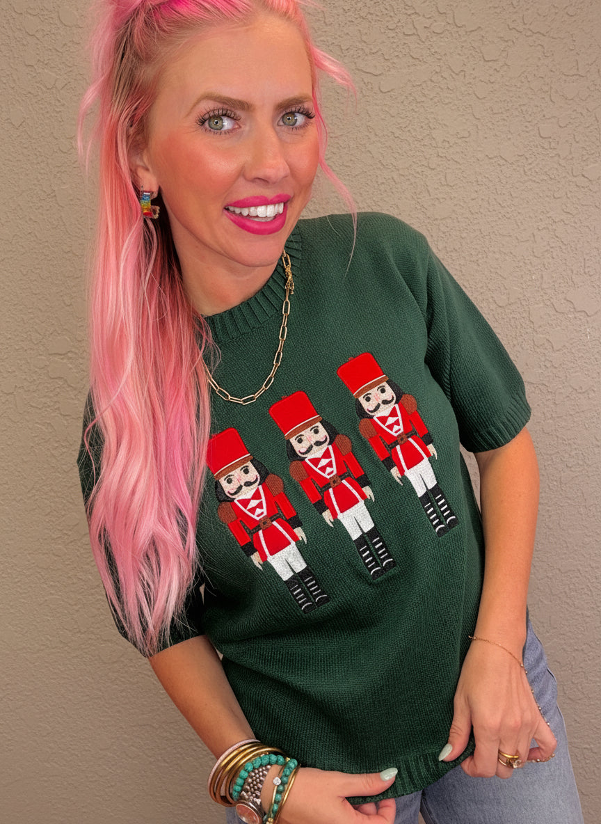The Green Nutcracker Sweater